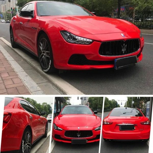 Kırmızı Renk Dayanıklı Araç Motor Mobilya Beyaz Eşya Kaplama Folyosu 126Cm X 2 Metre